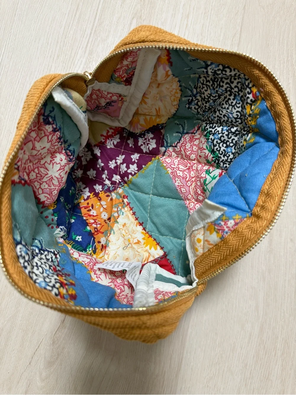 NEW Sezane Quilted Mustard Pouch Bag